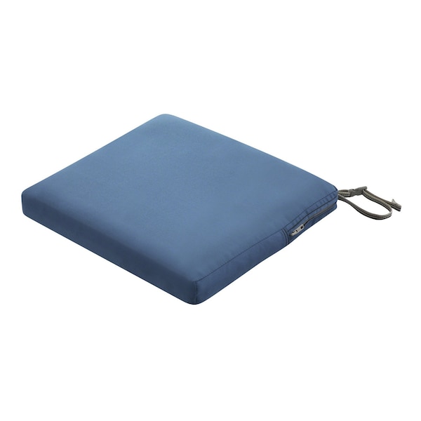 Classic Accessories Ravenna Water-Resistant Patio Chair Seat Cushion, 18 x 18 x 2 Inch, Empire Blue 62-179-010503-EC - main